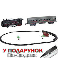 Железная дорога и поезд Train World в ретро стиле