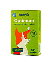 Мультивитаминные таблетки Smartis Optimum с железом (50 таблеток) для ежедневного рациона собак