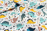 Муслін клітина "Маленькі динозаври" на білому тлі № 3-3082, фото 4