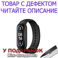 Товар имеет дефект!  Фитнес браслет Smart Band M6 с измерением кислорода и давления. Смарт часы. Фитнес трекер Уцінка! Чорний