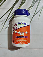 Now Foods Melatonin 3mg 60 veg caps, мелатонін жувальний