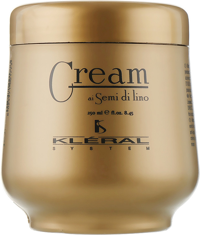 Відновлююча маска для волосся з екстрактом льону Kleral System Semi Di Lino Cream 250 мл.