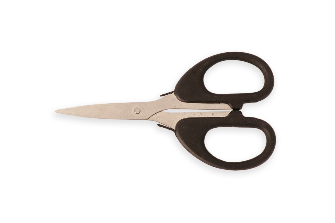 Ножиці, чорні ручки, 115*65мм, фото 1