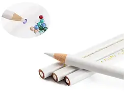 Олівець восковий для захвату страз, білий, 1 шт.