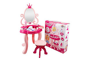 Дитячий косметичний столик зі стільчиком ТехноК-. Рожевий 75.5×48×30 см 8683