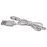 TU  TU USB кабель для смарт часов универсальный магнитный 2 pin (7.8 x 14.3 mm) белый