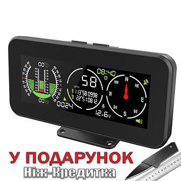 Автомобільний GPS MR Cartool M60 з компасом інклінометр годинником  Чорний