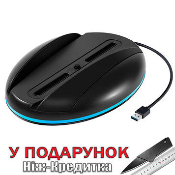 Світлодіодна підставка для PS5 з USB портами  чорна