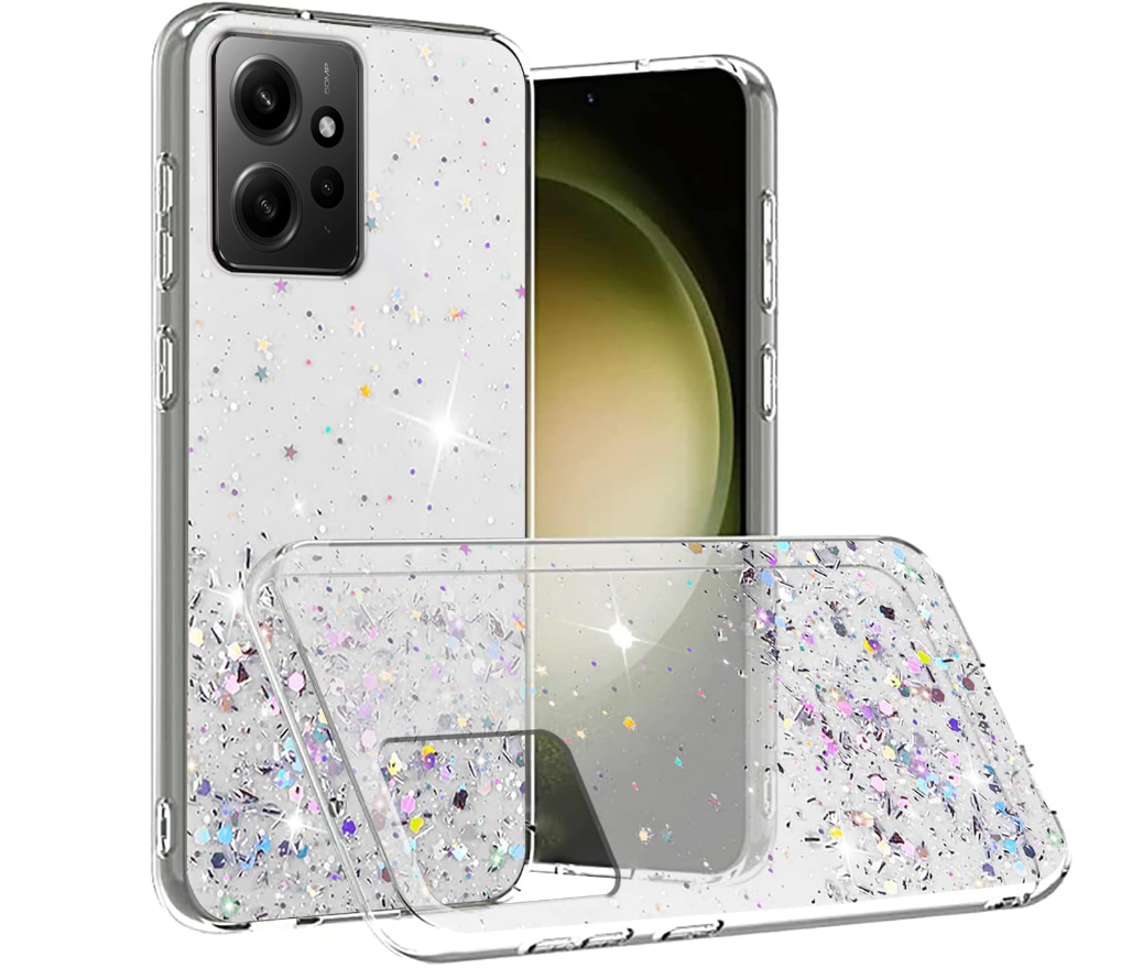 Блискучий чохол з срібною фольгою  Xiaomi Redmi Note 12 4G