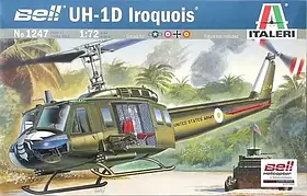 UH-1D SLICK. Збірна модель військового вертольота у масштабі 1/72. ITALERI 1247