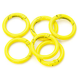 Карабін кільце 24х4 мм 1 шт. Жовтий