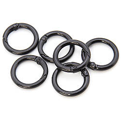 Карабін кільце 24х3,5 мм 1 шт. Чорний