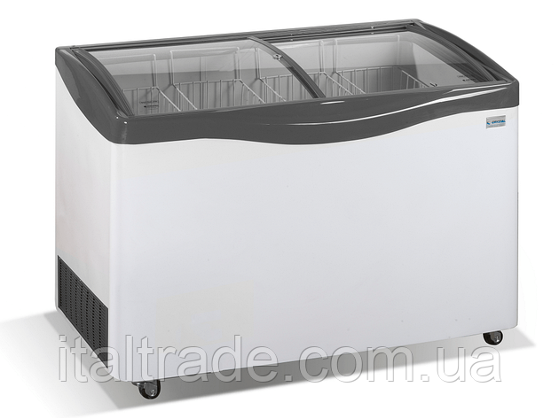 Скриня морозильна Crystal Venus 26 NL із гнутими скляними дверима та об'ємом 240 л, фото 1