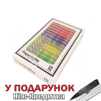 Зразки для дослідження під мікроскопом 12 шт Набір мікропрепаратів