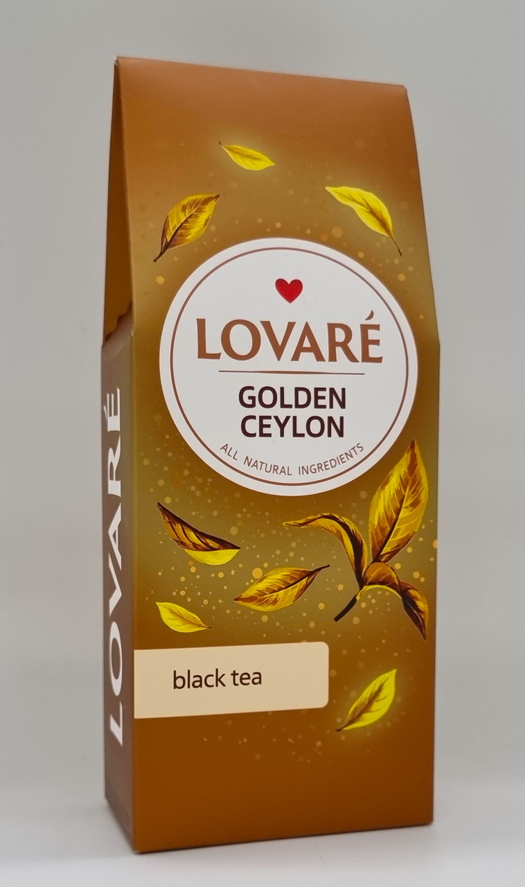 Чай листовий чорний, цейлонський Lovare Golden Ceylon 80 грамів