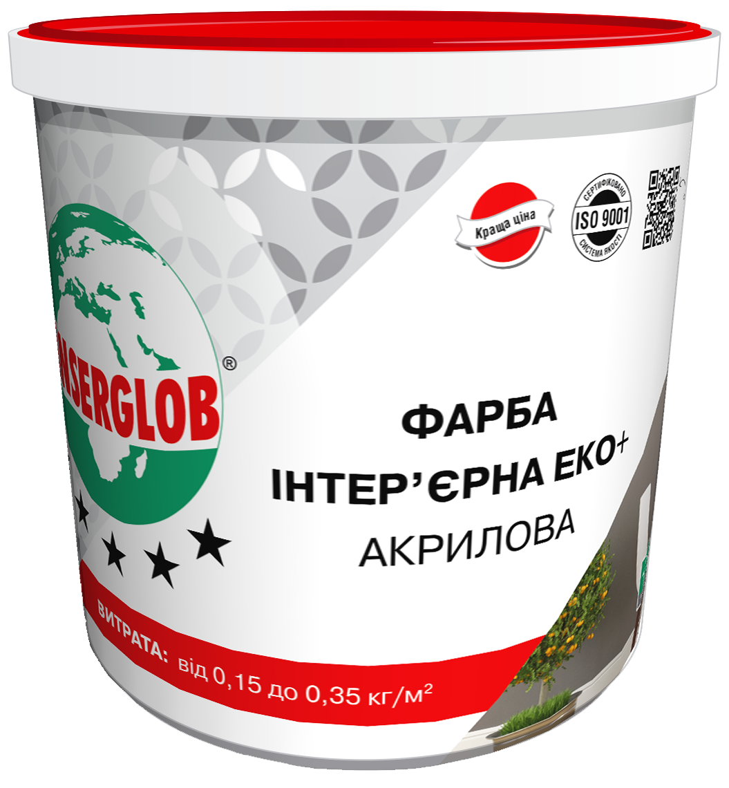 Anserglob Фарба інтер'єрна акрилова ЕКО+ 14 кг