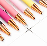 Ручка кулькова Жовто-золота, пише чорним, фото 2