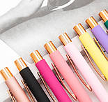 Ручка кулькова Жовто-золота, пише чорним, фото 3