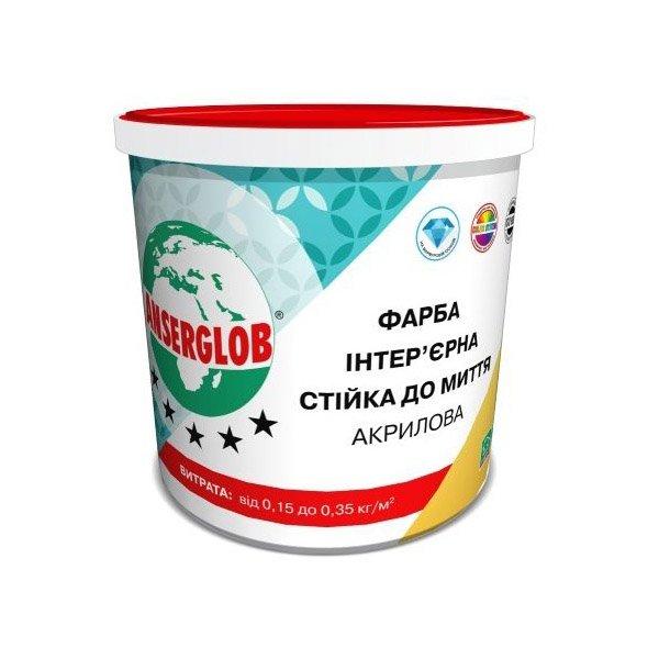 Anserglob Фарба інтер'єрна стійка до мийки акрилова 7 кг
