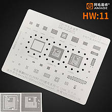Трафарет BGA Amaoe Huawei HW:11 HI6422, HI6405, HI6526, HI1103, BGA153, HI6421-V8, HI6363 (0.12mm)