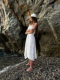 Жіночий літній білий сарафан, фото 5