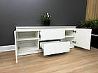 Тумба під TV з шухлядами та полицями - Тумба під телевізор біла, фото 4