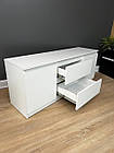 Тумба під TV з шухлядами та полицями - Тумба під телевізор біла, фото 2