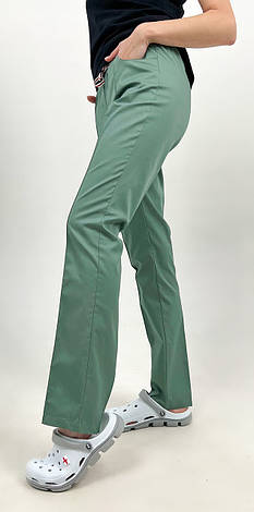 Жіночі медичні штани з кишенями олива, фото 3
