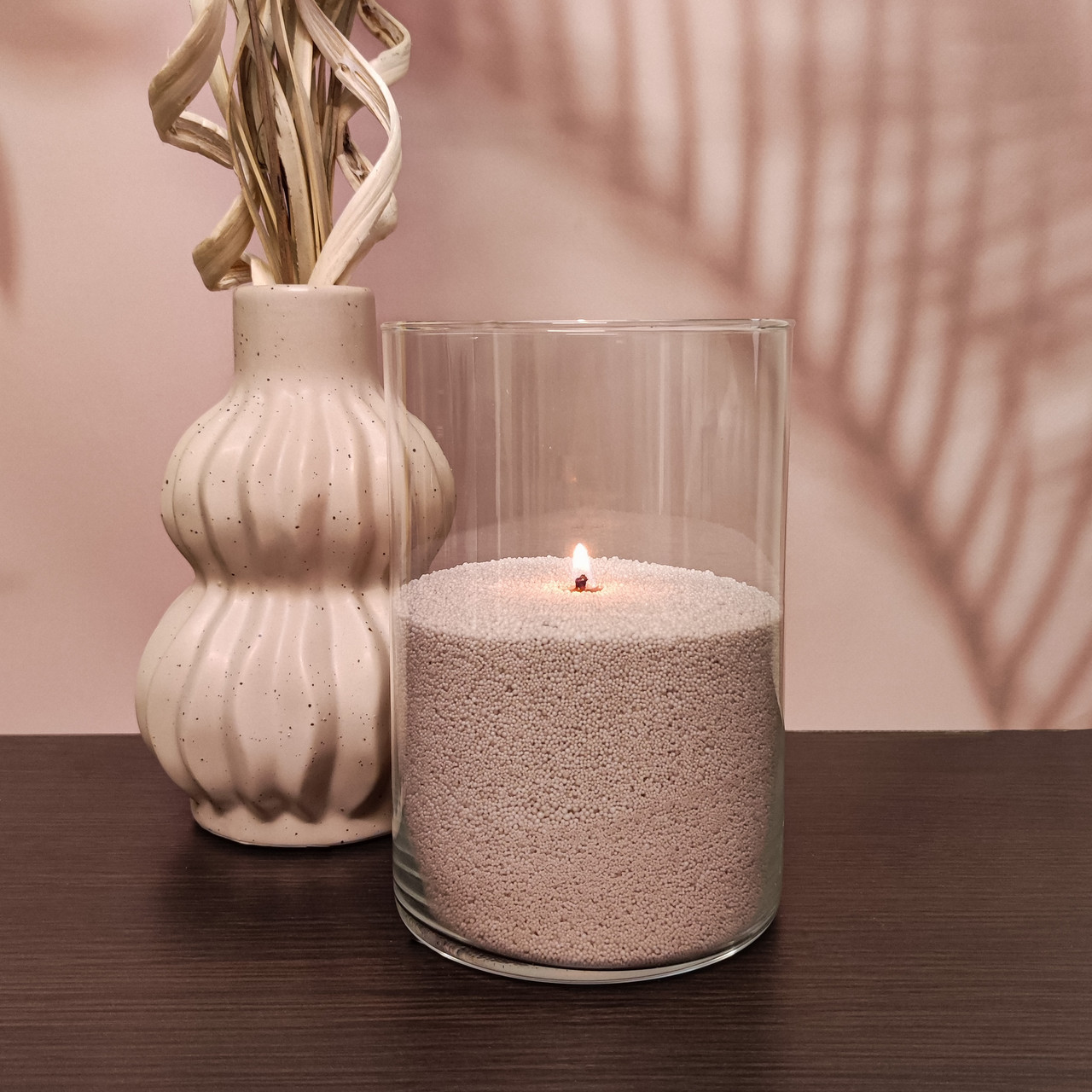 Бежеві насипні свічки 1 кг + 1 м фітиля