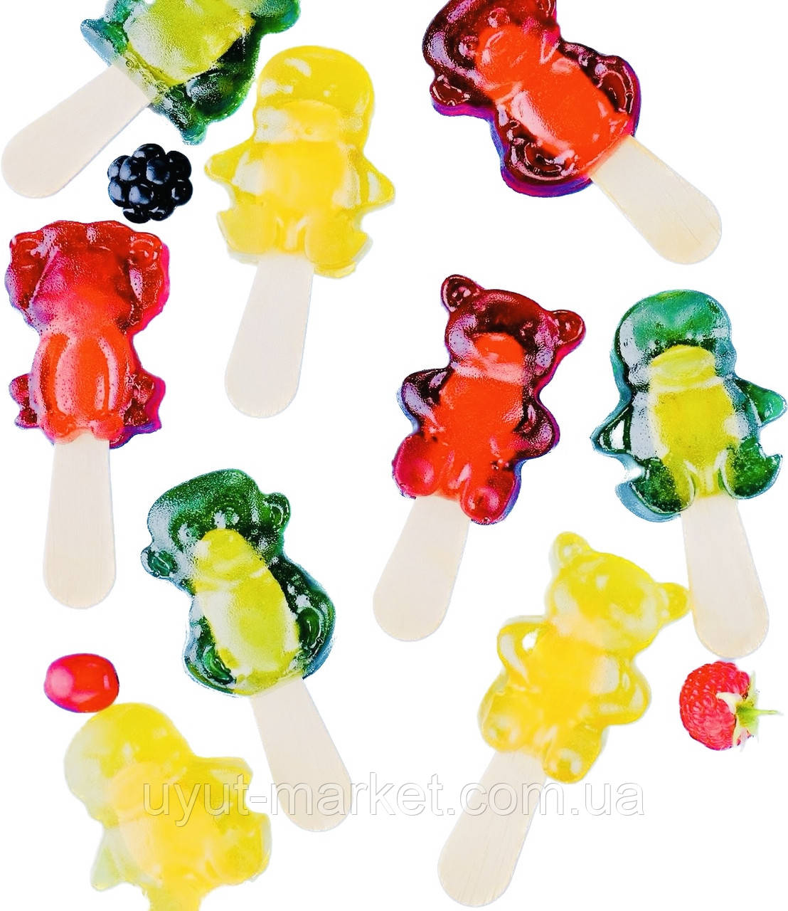 Натуральний мармелад "Candy Zoo" 20шт/уп, натуральні жувальні цукерки