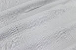 Лоскуток. Муслін однотонний двошаровий жатий, колір світло-сірий, No МЖ-3-84, 18*150 см, фото 2