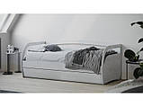 Ліжко підліткове Баварія 90-200 см з ящиками (білий), фото 8