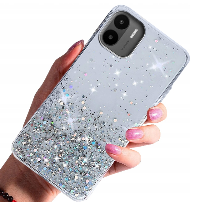 Блестящий чехол с серебряной фольгой Xiaomi Redmi A1 Блестящий чехол с серебряной фольгой Xiaomi Redmi A1