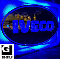 Led RGB дзеркало у спальник для вантажівки з логотипом IVECO