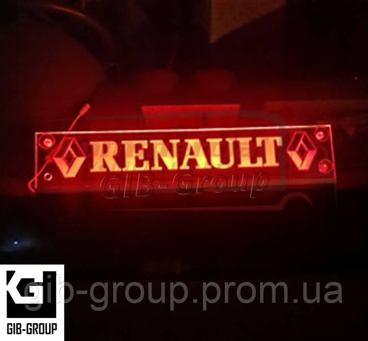 Led знак на вітрове скло фургона RENAULT з червоним підсвічуванням