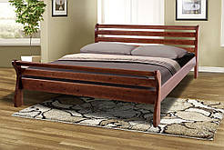 Ліжко двоспальне дерев'яне Ретро-2 темний горіх (160-200 см)