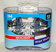 Автомобильные галогенные лампы "REALIGHT" (H4)(Mega White)(12V)(60/55W)