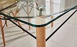 Стіл обідній Еверест зі скляною стільницею (120 на 80 см), фото 3