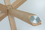 Стіл обідній круглий Джин зі скляною стільницею/термодрук (D = 100см), фото 5