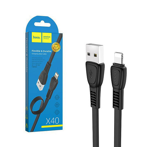 USB кабель HOCO X40 Lightning 1м  (чорний), фото 2