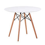 Стіл обідній круглий Етна білий (D = 100 см), фото 2