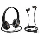 Наушники HOCO W24 Enlighten headphones with mic set Gold