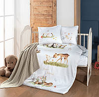 Детское постельное белье First Choice Nova с пледом бамбук