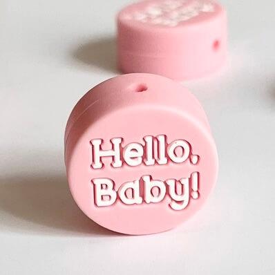 Hello baby  (кварц) силіконові намистини, фото 1