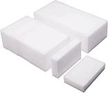 Меламінова губка для чищення, прибирання, миття посуду без миючого засобу, набір 10 шт., біла, фото 2