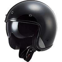 LS2 OF601 Bob Solid Gloss Black, S Мотошолом лицевик з окулярами