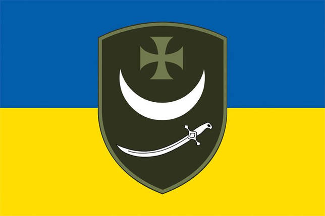 Прапор 1 Президентської БрОП імені Петра Дорошенка «Буревій» НГУ синьо-жовтий, фото 1