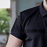 Футболка поло тактична чорна літня, фото 3