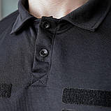 Футболка поло тактична чорна літня, фото 4