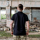 Футболка поло тактична чорна літня, фото 5